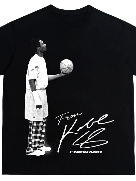 Teresa D Tops - Kobe Bryant Face Graphic T Shirt Y2K Streetwear Basketball T Shirt 257